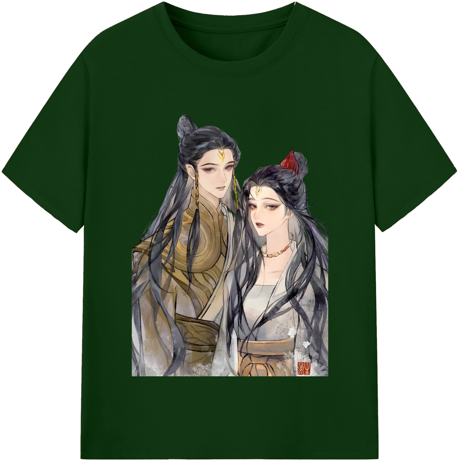 （画像用） Ne Zha 2 ナタ 魔童の大暴れ 綿100％半袖Tシャツ（フロントプリント）